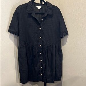 terra and sky denim dress Terra & Sky Women's Plus Denim Short Utility Dress Light Wash 4X (28W-30W)